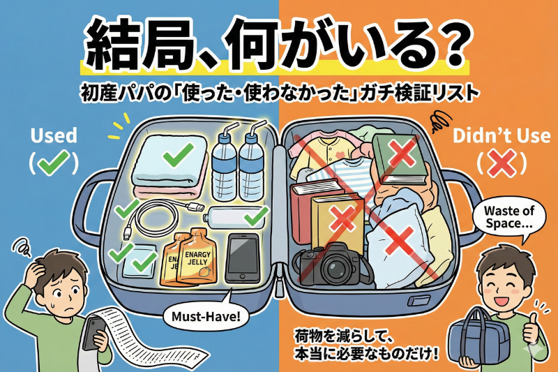 入院バッグの中身は何を用意する？初産パパが実際に使ったもの・使わなかったもの