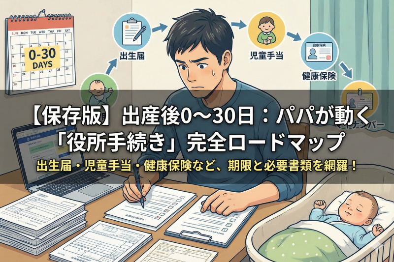 【保存版】出産後0〜30日：パパが動く「役所手続き」完全ロードマップ